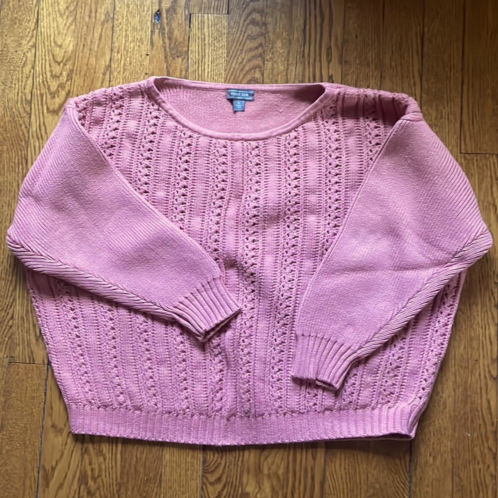 J Crew Point Sur pointelle sweater, Size S